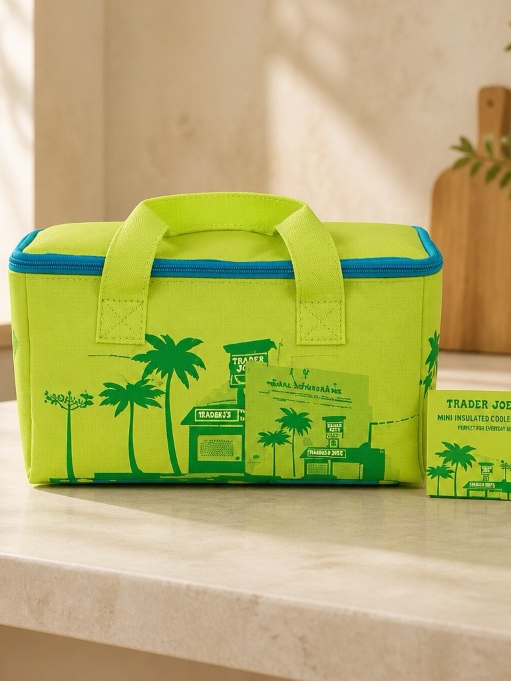 Trader Joe's Lime Green Insulated Tote Bag Summer 2026